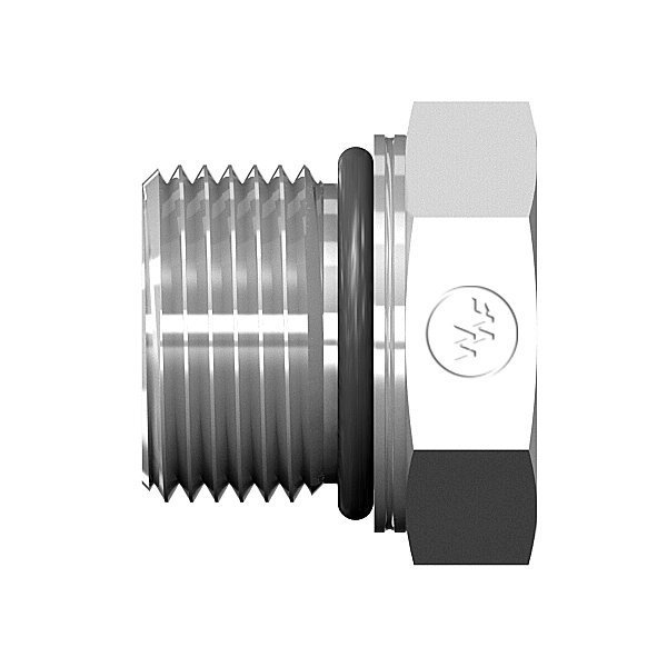 World Wide Fittings SAE O-Ring Plug - Hex Head - Metric Thread 7237XM18